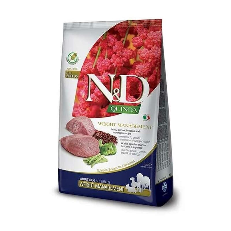 N&D Quinoa Weight Kuzu Light Küçük Irk Köpek Maması paket görseli